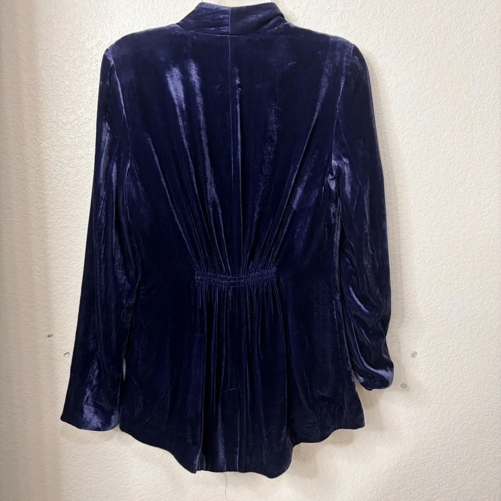 FREE PEOPLE PURPLE Velvet Unstructured Jacket Blazer BOHO Women's - Small
